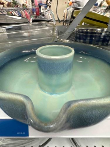 Vintage Art Pottery Ceramic Ring Mold or Chip and Dip Bowl