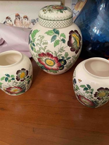 Mason's Patent Ironstone China 'Pawnasley' Pattern Ginger Jar with Lid