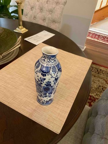 Delft Blue Baluster-Shaped Ceramic Vase