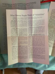 Testimonial Pamphlet: What Famous People Think of 'YOGODA' (circa 1926)