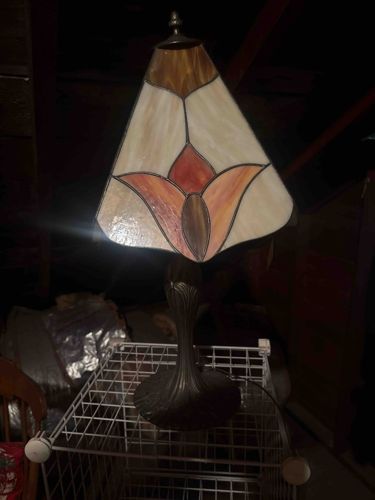 Art Nouveau Style Stained Glass Table Lamp