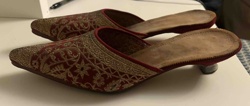 Embroidered Velvet Mules (South Asian Style)
