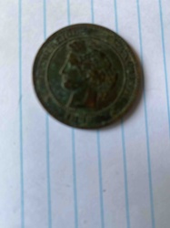 Heavily Patinated Antique Coin with Monarch Profile