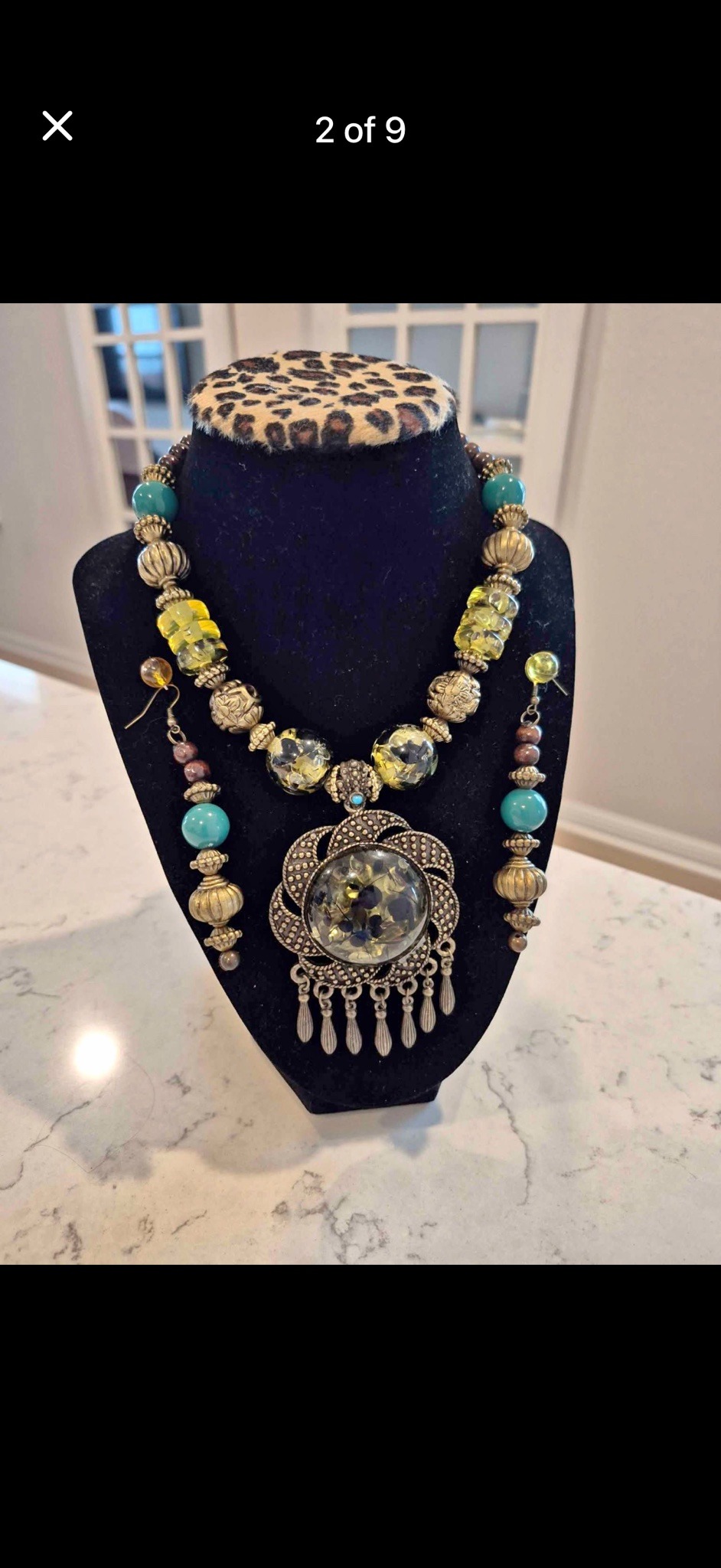 Submitted photo of Costume jewelry necklace and earring set