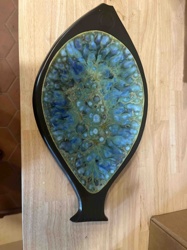 Abstract Glazed Ceramic Wall Plaque / Serving Dish