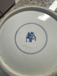 Blue and White Porcelain Base with Fruit Motif