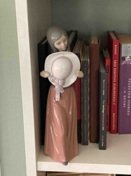 Lladro 'Girl with Hat' Porcelain Figurine