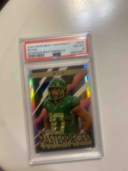 2022 Bowman Masterpieces Bo Nix University Football Card Grade 8 NM-MT