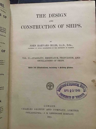 The Design and Construction of Ships, Vol. II by John Harvard Biles