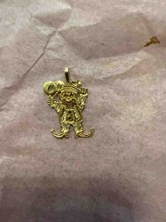 Gold-Tone Jester/Clown Charm or Pendant