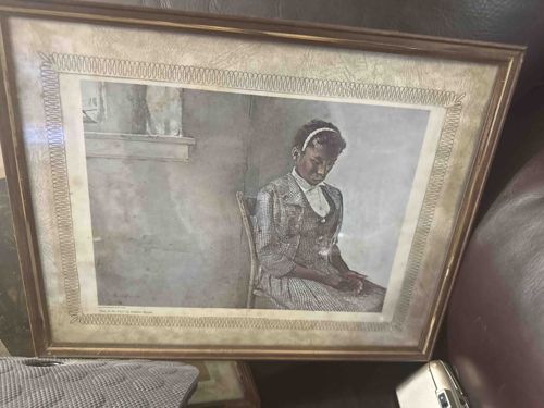 Framed Print of Seated Woman