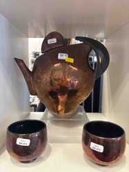 Iridescent Teapot with Matching Cups