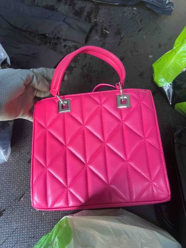 Quilted Hot Pink Top-Handle Bag