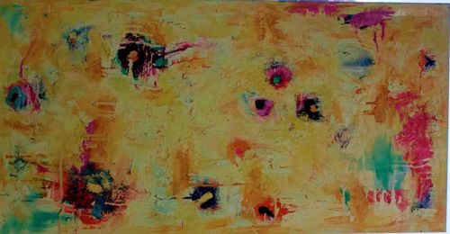 Untitled Abstract Expressionist Mixed Media Painting