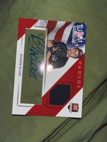 Brandon McCabe Autographed Panini USA Baseball Memorabilia Card