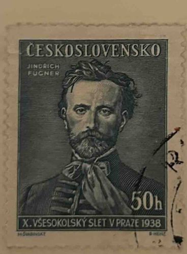 Czechoslovakia 1938 Jindřich Fügner 50h Postage Stamp