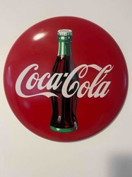 Coca-Cola Round Convex Metal Sign (Reproduction)
