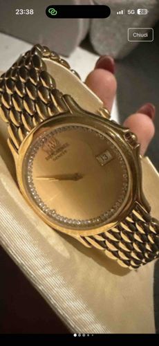 Raymond Weil Geneve 18k Gold Electroplated Diamond Dial Watch