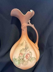 Art Nouveau Style Hand-Painted Ceramic Bud/Flower Vase