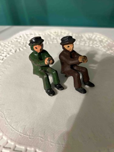 Cast Iron Toy Driver Figurines (Set of 2)