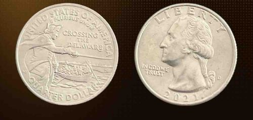 2021 United States 'Crossing the Delaware' Quarter Dollar