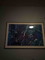 Abstract Blue Composition Framed Artwork