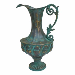 Verdigris Patinated Decorative Ewer Pitcher