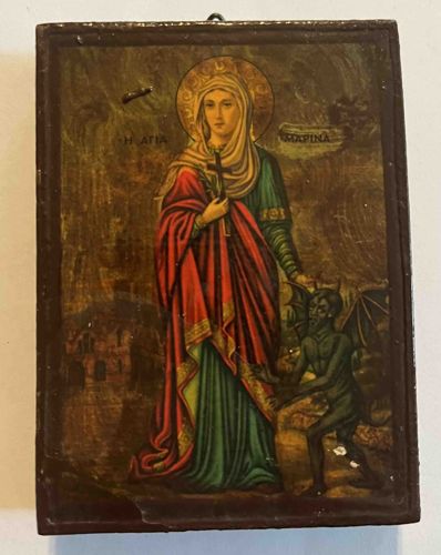 Greek Orthodox Icon of Saint Marina the Great Martyr