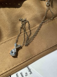Pear-Shaped Gemstone Pendant Necklace