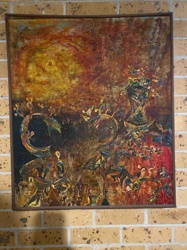Abstract Expressionist Mixed-Media Painting