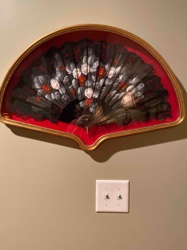 Framed Antique Hand Fan