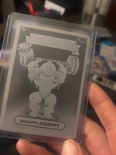 Garbage Pail Kids "Brawny Johnny" Collectible Card (Monochrome Variant)