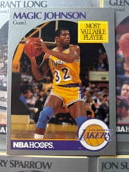 Magic Johnson 1990-91 NBA Hoops Series One #235 Most Valuable Player Basketball Card