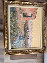 Southwestern Landscape Painting with Figures