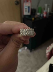 Multi-Row Diamond Cluster Ring