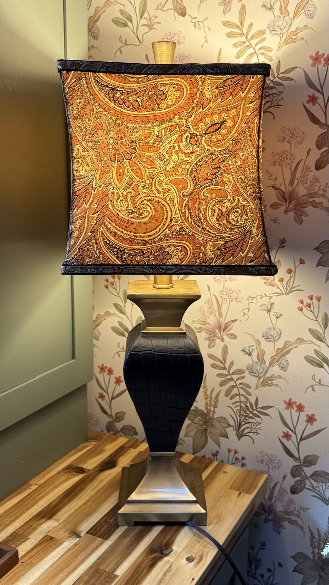 Submitted photo of Table lamp with paisley shade