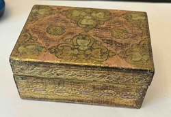 Vintage Ornate Wooden Trinket Box