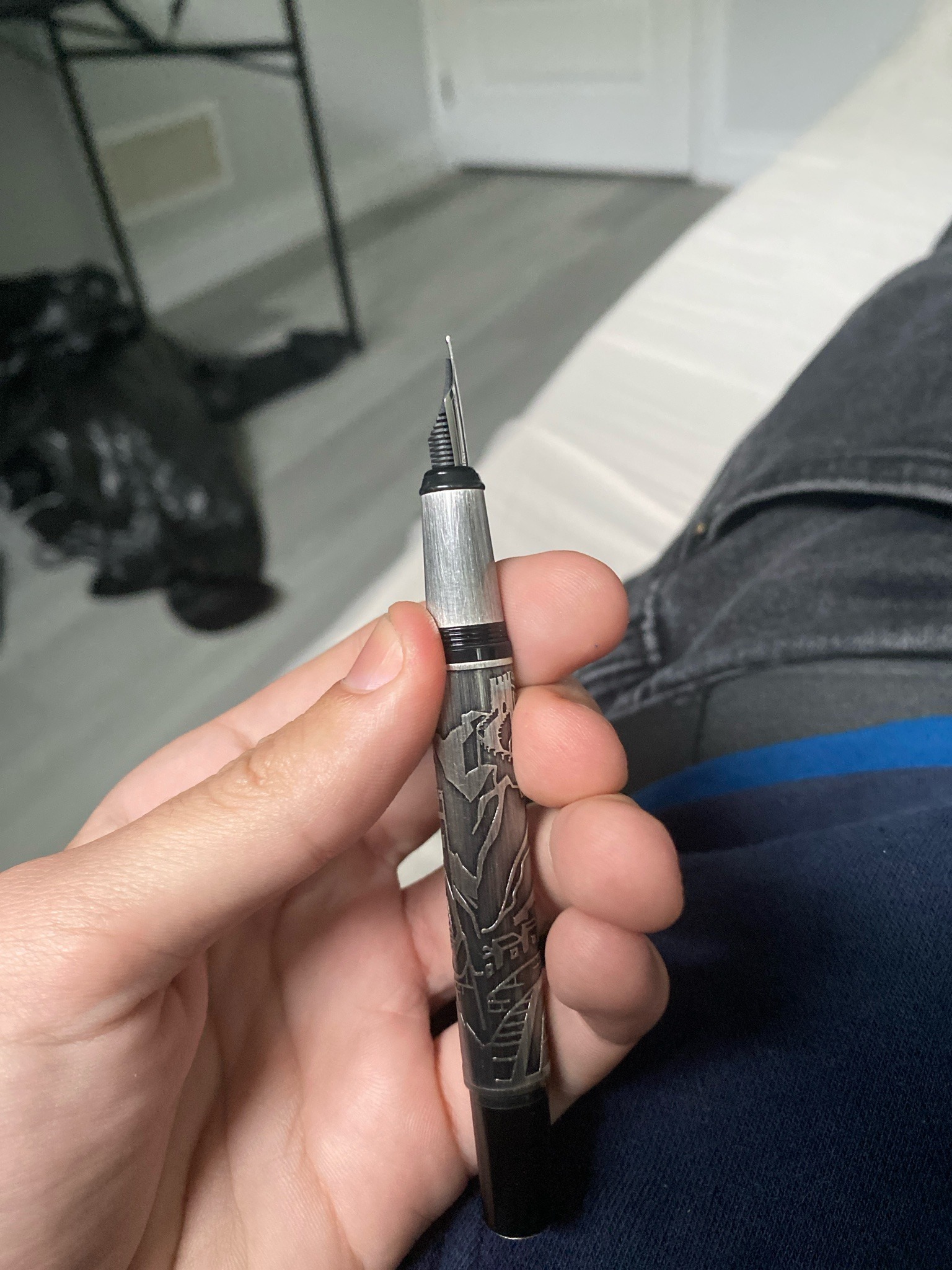 Submitted photo of Carved Metal Fountain Pen (unverified)