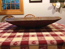 Antique Hand-Hewn Wooden Trencher Dough Bowl