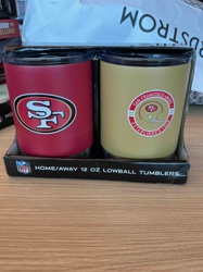 San Francisco 49ers Home/Away 12 oz Lowball Tumblers (2-pack)