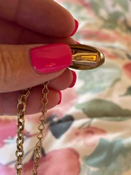 Vintage 'Howard' Stamped Jewelry Clasp with Chain Sections