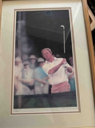 Framed Limited Edition Golf Art Print: Jack Nicklaus by Daniel Smith