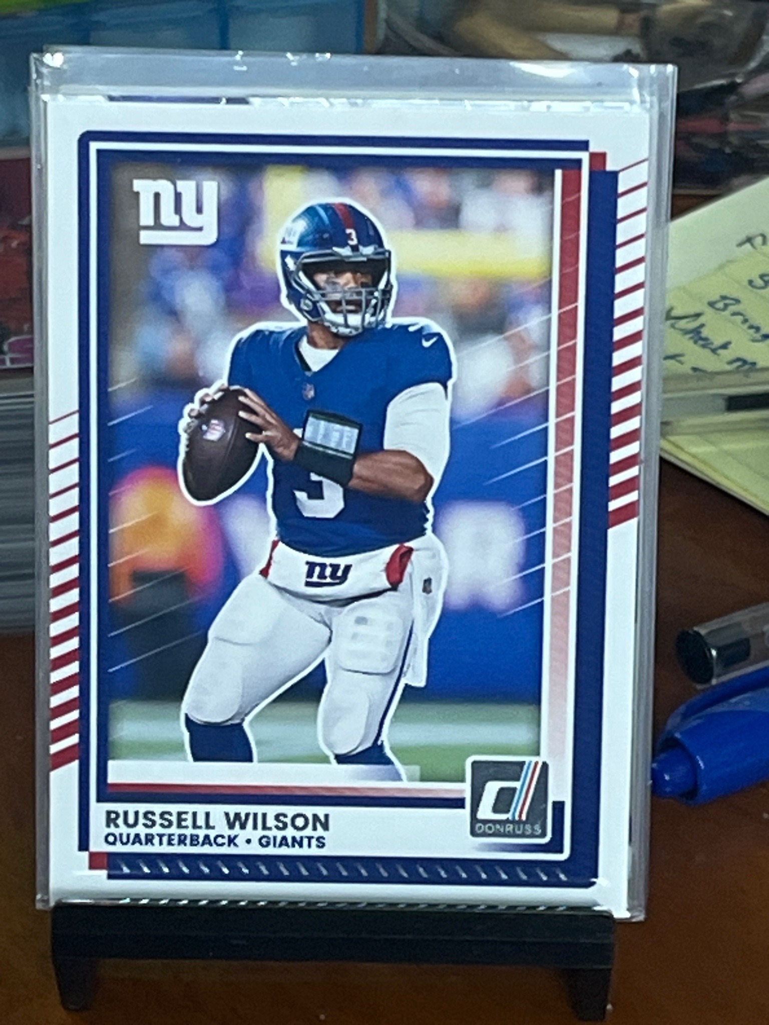 2024 Donruss Football Russell Wilson New York Giants Custom / Fantasy Baseball Card