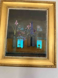 Mixed Media Still Life Artwork with Illuminated Elements