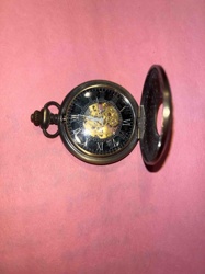 Skeletal Dial Pocket Watch (Hunter Case)
