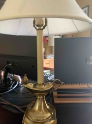 Brass Oil Lamp Style Table Lamp