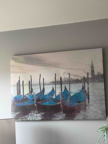 Venetian Gondolas Canvas Wall Art