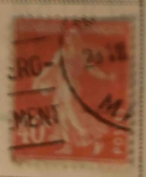 Vintage French Postage Stamp (Sower Type)