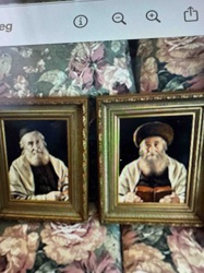 Pair of Framed Judaic Rabbinical Portraits