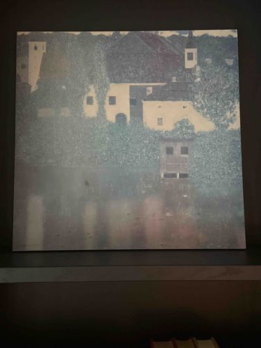 Lake Attersee Landscape Print (Likely After Gustav Klimt)
